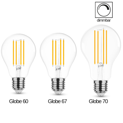 Dimmbare 8W 10W 15W E27 Filament LED Leuchtmittel Birnen A60 A67 A70