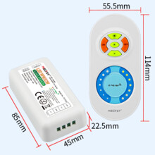 2 Zonen Einfarbige LED Controller Dimmer  mit Touch-Fernbedienung Dimmer 2.4G Funk 12V 24V (FUT022)