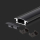 2m Schwarze LED Aluprofil Alu Schiene T Profil Kanal System für LED-Streifen inkl. 2 Abdeckung Profil D-S