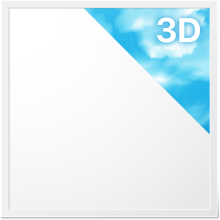 62x62 LED Aufputz Aufbau Panel Panel Deckenleuchte Deckenlampe 3D Bild blauer Himmel mit Wolken