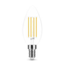 7W Dimmbare E14 LED Leuchtmittel | Kerze | Klarglas| C35 | dimmbar | Klein gewinde | 680 Lumen  Neutralweiß