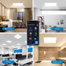 60x60 LED CCT Smart Wi-Fi Panel Aufputz Panel Aufbau Deckenleuchte Dimmbar inkl. Rahmen Smartphone (APP) Steuerung