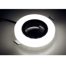 LED Einbaurahmen Glas mit LED Beleuchtung Ø 90 mm GU10 Rahmen lichtfarbe Neutralweiß oder Warmweiß