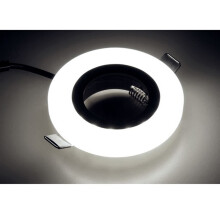 Glas LED Einbaurahmen mit LED Beleuchtung Ø 90 mm 4000K Neutralweiß