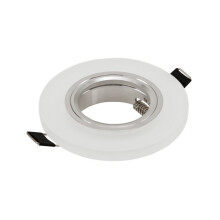 Glas LED Einbaurahmen mit LED Beleuchtung Ø 90 mm 4000K Neutralweiß