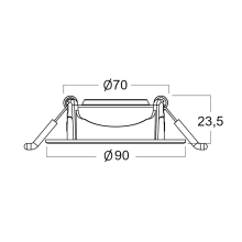 5w LED Einbauspot Einbaustrahler Einbauleuchte 400 Lumen runder Rahmen IP40 schwenkbar Ø 9,0 cm