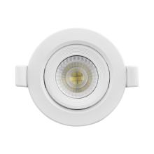 5w LED Einbauleuchte Einbauspot Einbaustrahler 400 Lumen Neutralweiß weißer Rahmen rund IP40 schwenkbar Ø 9,0 cm