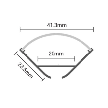 2m Eckprofil Eckschiene Eckleiste Aluprofil Eck Alu Schiene Abdeckung Extra Breit V-Profil Kanal System für LED-Streifen