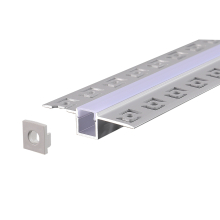 2 M Alu Profile Alu Schiene Profil mit Milchglas Abdeckung Rigips Trockenbau profil für LED-Streifen Profil T