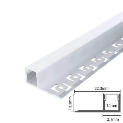 2 Meter Alu Profile Alu Schiene Rigips Trockenbau Profil Abdeckung Kanal System für LED-Streifen Profil U