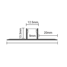 2 M Alu Profile Alu Schiene Profil Unterputz Leiste Rigips Trockenbau Gewebe für LED-Streifen Profil V