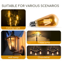 4W Dimmbar LED Filament Nostalgie Retro Design Leuchtmittel Lampe ST64 warmweiß