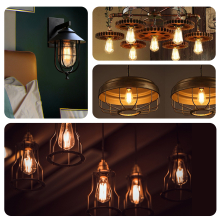 4W Dimmbar LED Filament Nostalgie Retro Design Leuchtmittel Lampe ST64 warmweiß
