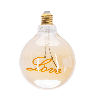 4W LED Filament Leuchtmittel Edison E27 Deko Retro Nostalgie Glühbirne LOVE 1800K warmweiß