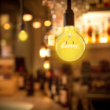 4W LED Filament Leuchtmittel Edison E27 Deko Retro Nostalgie Glühbirne HAPPY 1800K warmweiß