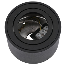 Deckenspot Deckenleuchte SPOTLIGHT Aufbaurahmen schwenkbar in Schwarz Ø 80mm Höhe 50mm mit LED Modul 7 Watt dimmbar 500 Lumen Warmweiß (3000K)