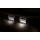 2 x LED Solar Wandleuchte Fassadenleuchte aus rostfreiem Stahl für den Außenbereich  in Chrom | 100 x 22 x 80mm (B. x L. x H.) | 1,5 Lumen | Kaltweiß (6000 K)