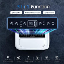 Smarte Mobile Klimaanlage | mit WLAN und App steuerung | 12000 BTU | 3-in-1 | Weiß