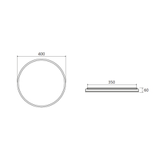 32 Watt LED Deckenleuchte IP54 für innen und Außen | rund | Ø 400 x 60mm (B. x H.) | 2560 Lumen