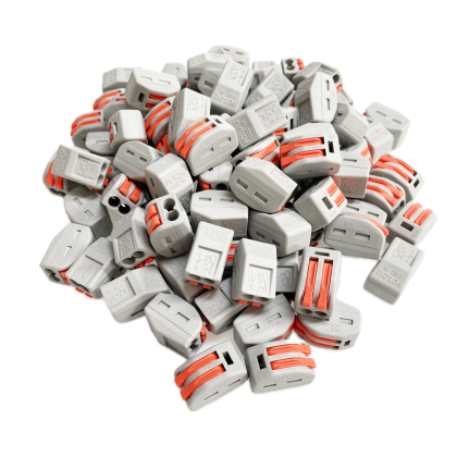 20x Klemme Verbindungsklemme 2-fach Dosenklemme mit Hebel 0,2-4 mm 2-fach 20 stück