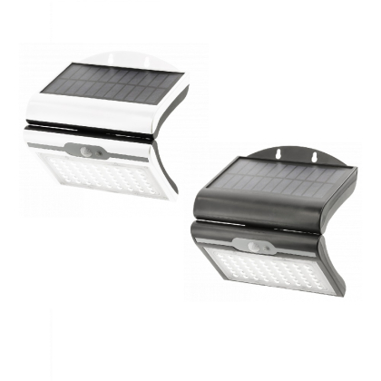 LED Solar Eingangsbeleuchtung Außenleuchte mit Dämmerung und Bewegungs-Sensor in Schwarz oder Weiß |Kaltweiß|300 Lumen