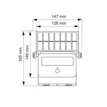 10 Watt LED Solarfluter Außenleuchte mit Bewegungssensor in schwarz eckig|14 x 14,7 cm (LxB)|Kaltweiß|850 Lumen