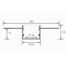 2m LED Alu Profil Unterputz Rigips Trockenbau Schiene Kanalprofil mit Milchglas Abdeckung Kanal System für LED-Streifen Profil H-4