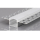 2m LED Alu Profil Unterputz Rigips Trockenbau Schiene Kanalprofil mit Milchglas Abdeckung Kanal System für LED-Streifen Profil H-4