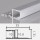 2m LED Alu Profil Unterputz Rigips Trockenbau Schiene Kanalprofil mit Milchglas Abdeckung Kanal System für LED-Streifen Profil H-3