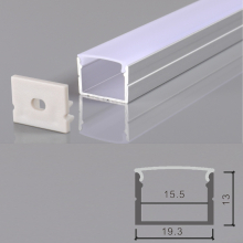 2 Meter Alu Profile Alu Schiene Profil Kanal System für LED-Streifen mit Milchglas Abdeckung Profil X