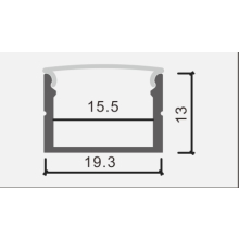 2 Meter Alu Profile Alu Schiene Profil Kanal System für LED-Streifen mit Milchglas Abdeckung Profil X
