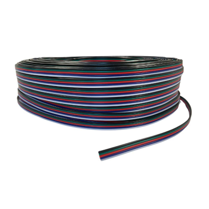 1m LED RGB-W Kabel 5-adrig Verlängerungskabel Anschlusskabel Flachkabel  für LED Streifen