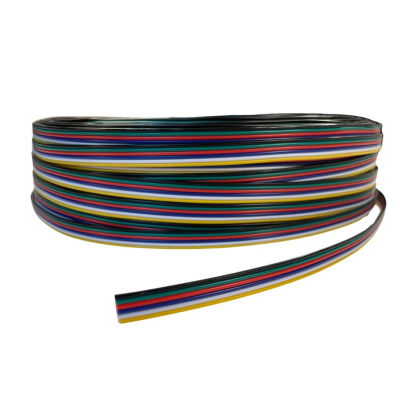 RGB-CCT Kabel 6-adrig Verlängerungskabel Anschlusskabel Flachkabel für LED Streifen