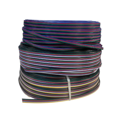 LED RGB/RGBW/CCT 4/5/6-adrig Verlängerungskabel Anschlusskabel Flachkabel  für LED Streifen Litze, Litzenkabel