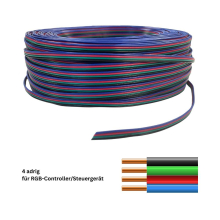 LED RGB/RGBW/CCT 4/5/6-adrig Verlängerungskabel Anschlusskabel Flachkabel  für LED Streifen Litze, Litzenkabel