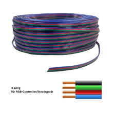 LED RGB/RGBW/CCT 4/5/6-adrig Verlängerungskabel Anschlusskabel Flachkabel  für LED Streifen