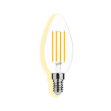 5 Stk. 4w LED Candle Filament Leuchtmittel klarglas E14 Sockel| C35|Warmweiß|470 Lumen