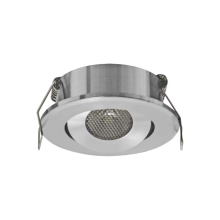 LED Mini Spot Einbaustrahler Unterbauspot Einbauspot Mini Leuchte  1.5w mit Trafo in chrome Rund Ø 52 mm Neutralweiß 4200K