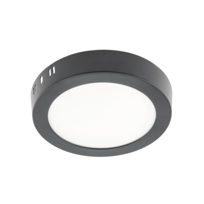 13w LED Aufputz Deckenlampe Deckenpanele Deckenleuchte in schwarz rund|Ø17cm|Warmweiß|1020 Lumen
