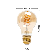 4w E27 LED Retro Vintage Nostalgie Spiralen Filament Leuchtmittel Bernstein Farbe|Warmweiß|280 Lumen