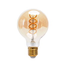 4w E27 LED Retro Vintage Nostalgie Spiralen Filament Leuchtmittel Bernstein G80|Ø80mm|Warmweiß|280 Lumen