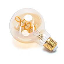 4w E27 LED Retro Vintage Nostalgie Spiralen Filament Leuchtmittel Bernstein G80|Ø80mm|Warmweiß|280 Lumen