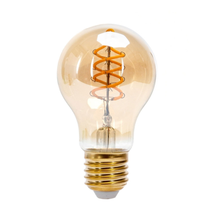 4w E27 LED Retro Vintage Nostalgie Spiralen Filament Leuchtmittel Bernstein A60|Ø60mm|WW 1800K|280 Lumen