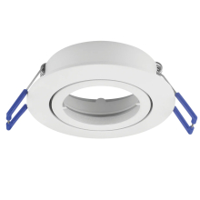 Einbaurahmen Deckeneinbaurahmen Alu Rund schwenkbar mit Druckring Ø 82 mm schwarz weiß oder nickel