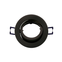Einbaurahmen schwenkbar mit Druckring Ø 82 mm Schwarz