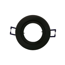 Einbaurahmen schwenkbar mit Druckring Ø 82 mm Schwarz