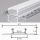 2m Alu Profile Unterputz Profil Trockenbau Schiene Kanal System mit Milchglas Abdeckung für LED-Streifen Profil H-15