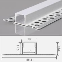 2 Meter Alu Profile Alu Schiene Profil mit Milchglas Abdeckung Kanal System für LED-Streifen Profil H-10