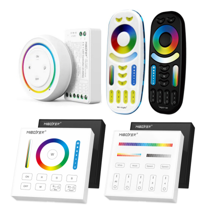 RGB RGB-W RGB-CCT LED Kontroller Controller Steuergerät 4-Zonen dimmbar 2,4 GHz Touch Fernbedienung für Android IOS Echo Alexa