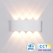 LED Wandleuchte Wandstrahler Fassadenleuchte Eckig|CCT|4w...